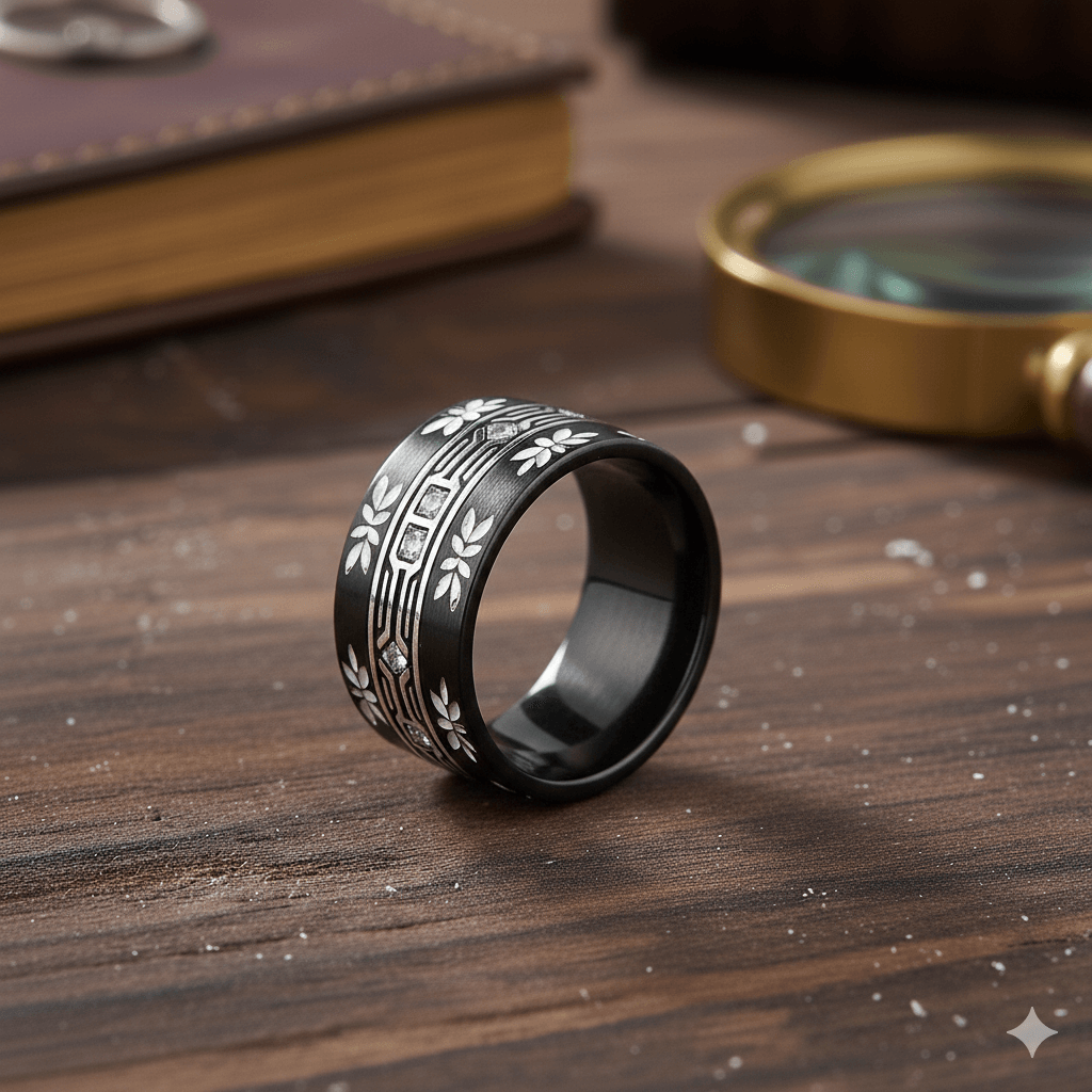 Anillo Negro Guarda Blanca