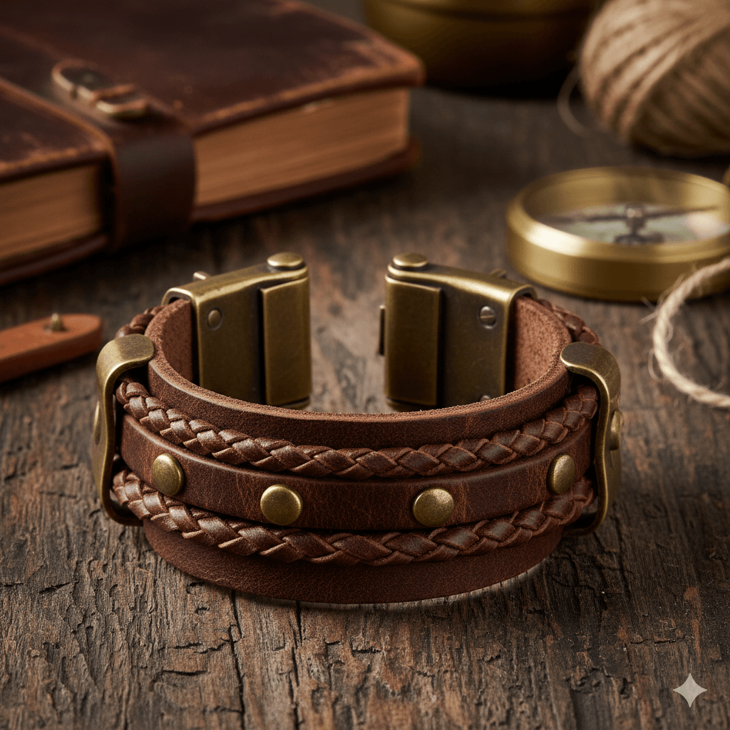 Muñequera de Cuero Gruesa